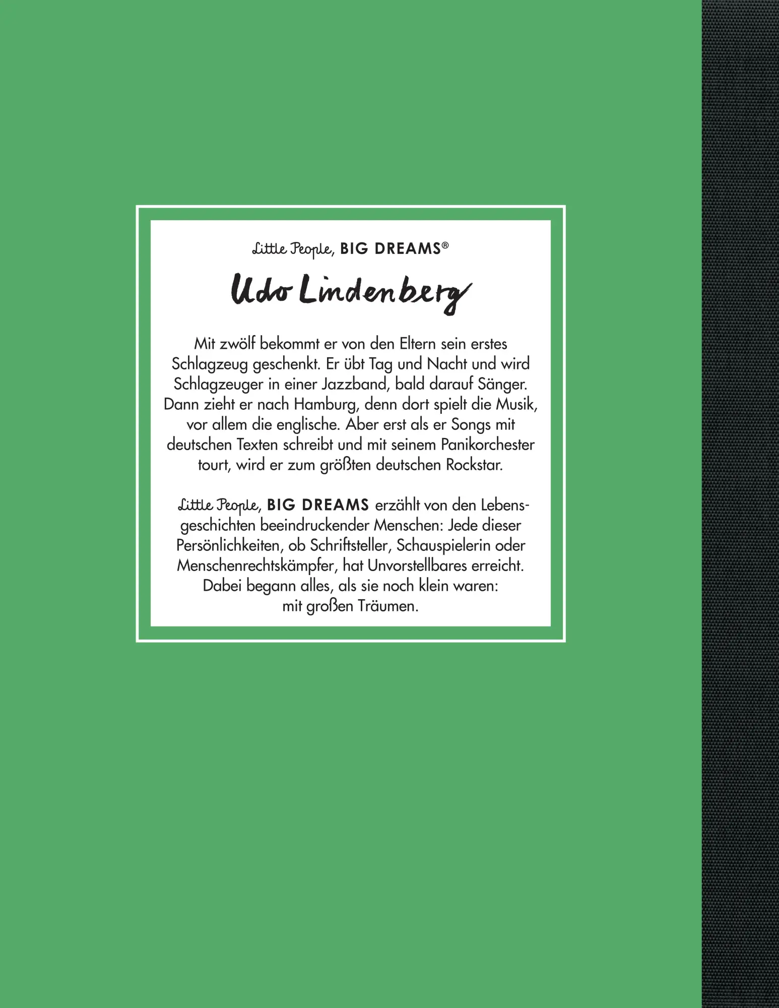 Rückseite: 9783458644569 | Udo Lindenberg | María Isabel Sánchez Vegara | Buch | 32 S. | Deutsch