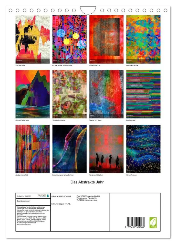 Bild: 9783435934669 | Das Abstrakte Jahr (Wandkalender 2025 DIN A4 hoch), CALVENDO...