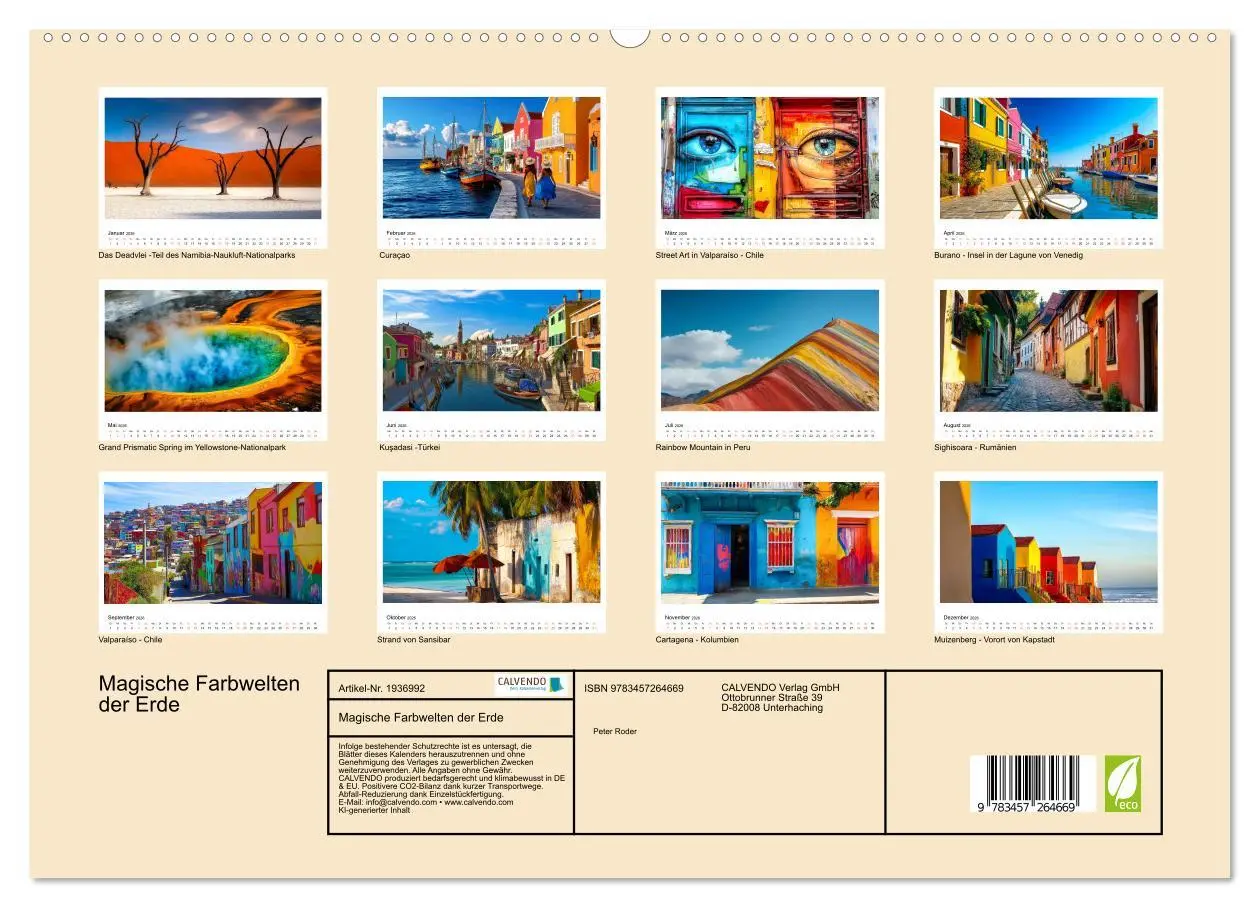 Bild: 9783457264669 | Magische Farbwelten der Erde (hochwertiger Premium Wandkalender...