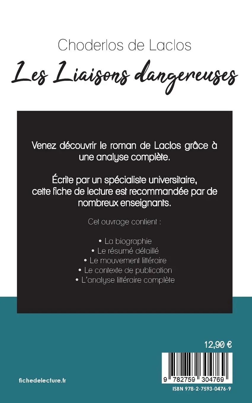 Rückseite: 9782759304769 | Les Liaisons dangereuses de Laclos (fiche de lecture et analyse...