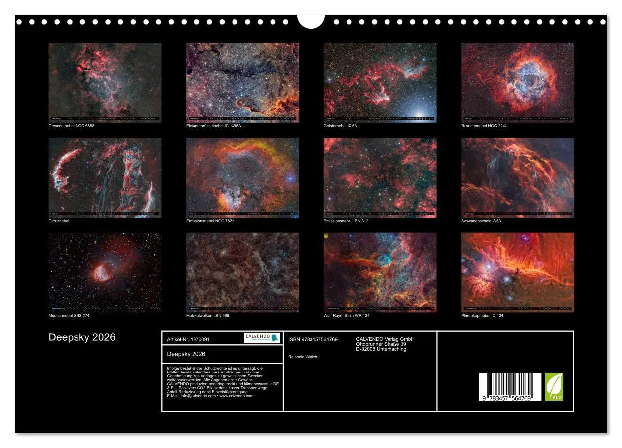 Bild: 9783457564769 | Deepsky 2026 (Wandkalender 2026 DIN A3 quer), CALVENDO Monatskalender