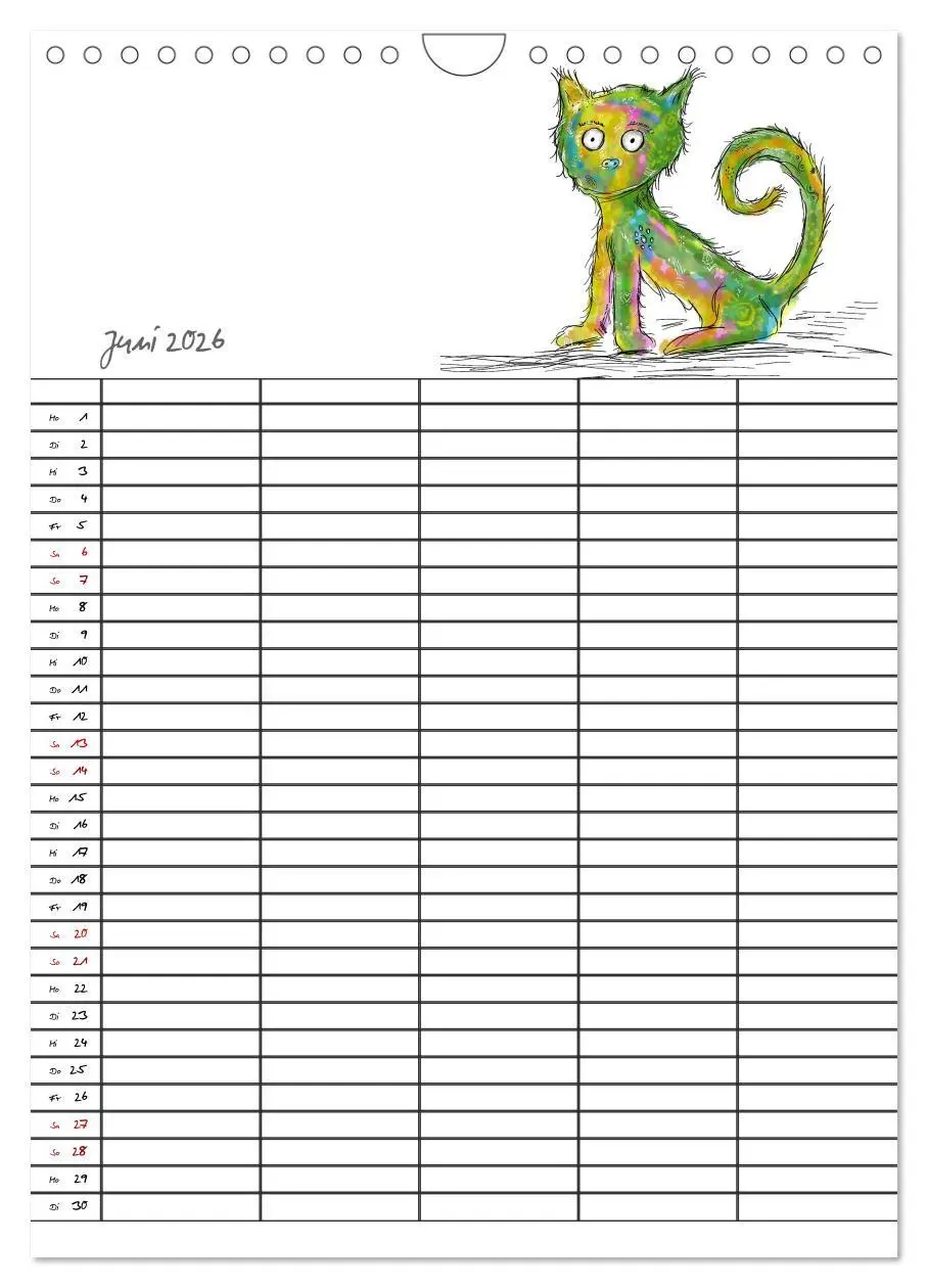 Bild: 9783516414769 | Bunte Freunde (Wandkalender 2026 DIN A4 hoch), CALVENDO Monatskalender