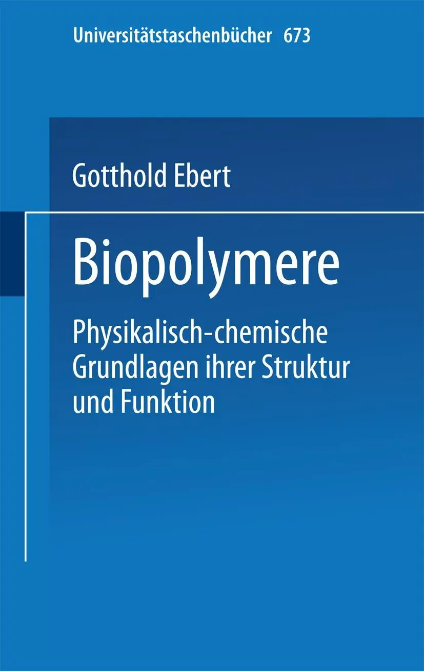 Cover: 9783798504769 | Biopolymere | G. Ebert | Taschenbuch | xii | Deutsch | 1980