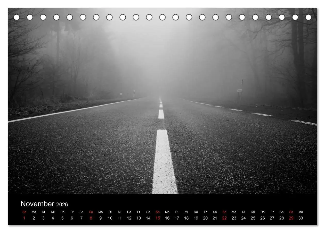 Bild: 9783516024869 | Monochrom 2026 (Tischkalender 2026 DIN A5 quer), CALVENDO...