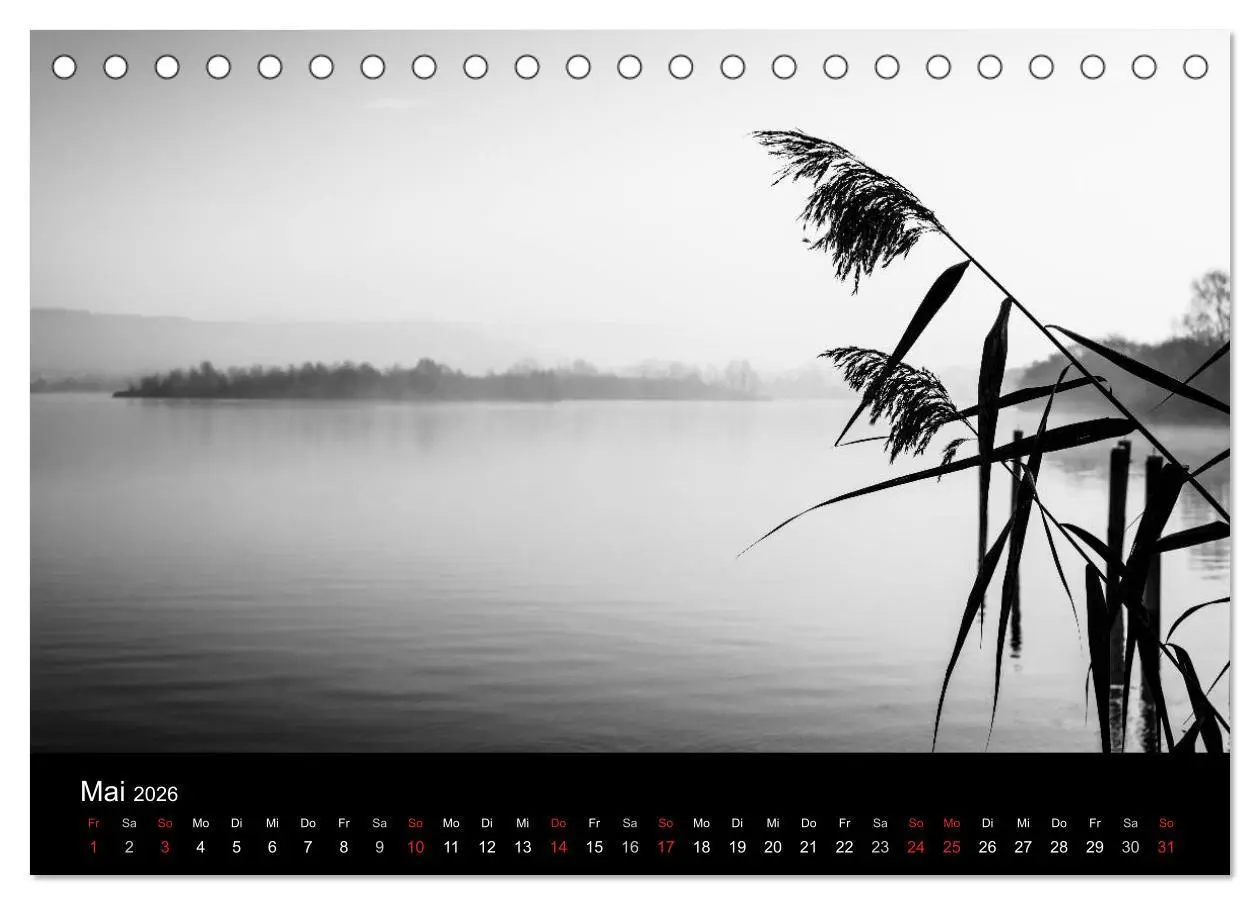 Bild: 9783516024869 | Monochrom 2026 (Tischkalender 2026 DIN A5 quer), CALVENDO...