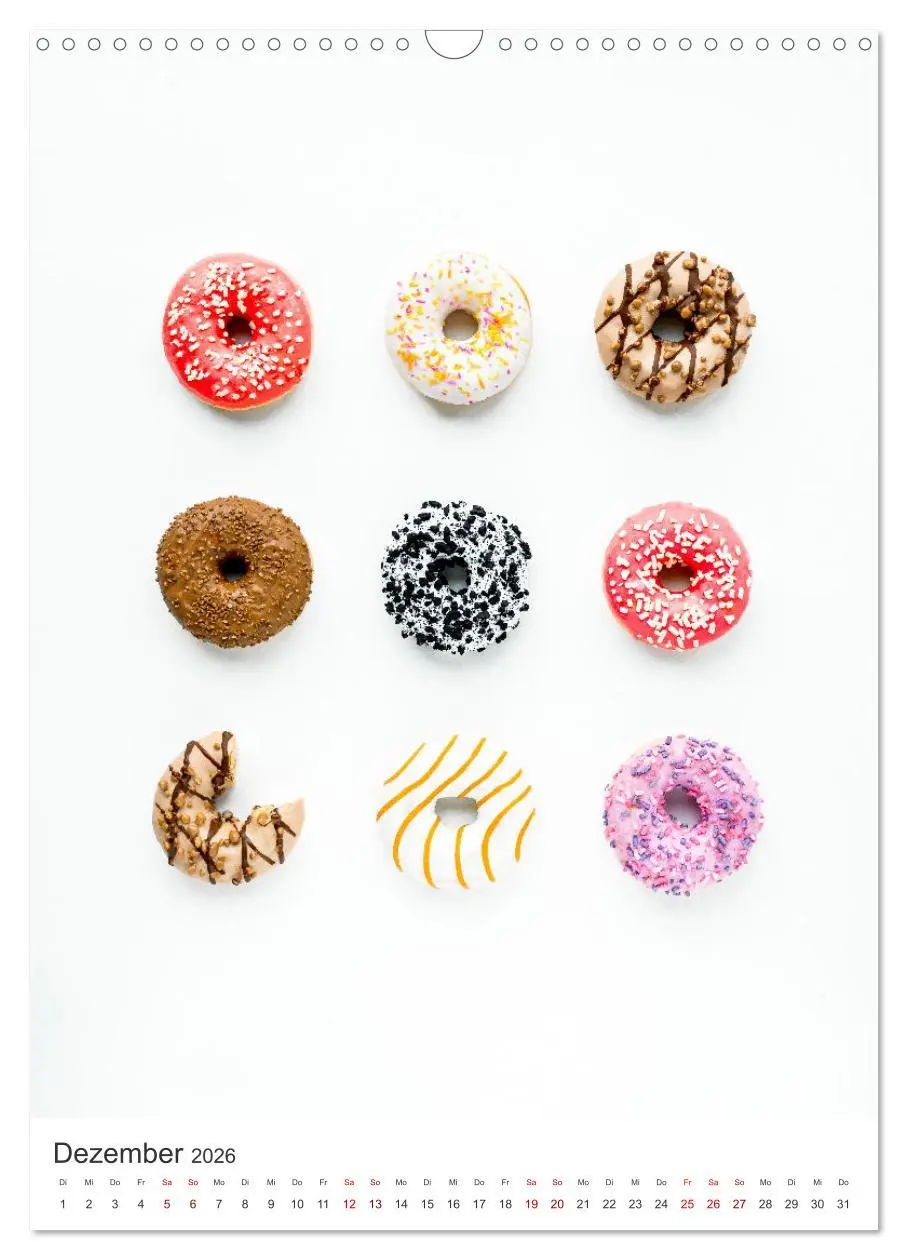 Bild: 9783516334869 | Donuts - Die runden Gaumenfreuden. (Wandkalender 2026 DIN A3 hoch),...