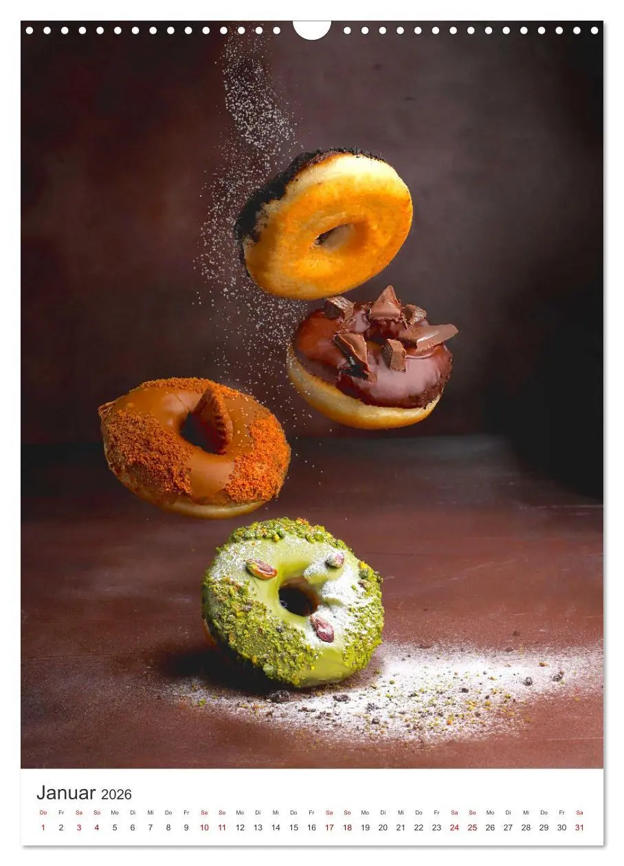 Bild: 9783516334869 | Donuts - Die runden Gaumenfreuden. (Wandkalender 2026 DIN A3 hoch),...