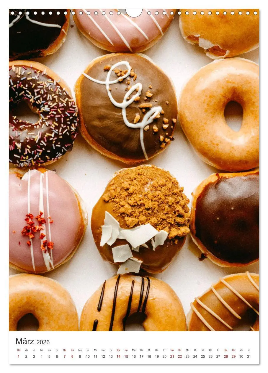 Bild: 9783516334869 | Donuts - Die runden Gaumenfreuden. (Wandkalender 2026 DIN A3 hoch),...
