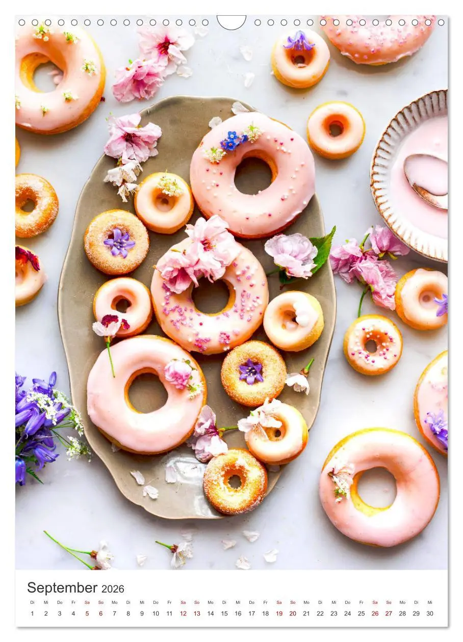 Bild: 9783516334869 | Donuts - Die runden Gaumenfreuden. (Wandkalender 2026 DIN A3 hoch),...