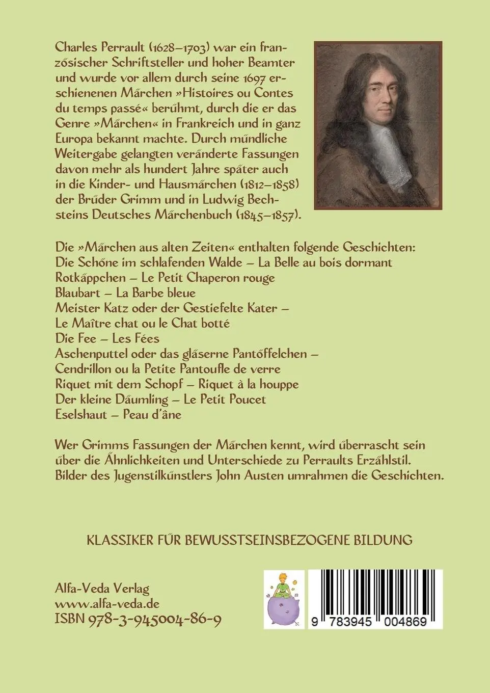 Rückseite: 9783945004869 | Märchen aus alten Zeiten | Charles Perrault | Taschenbuch | 100 S.