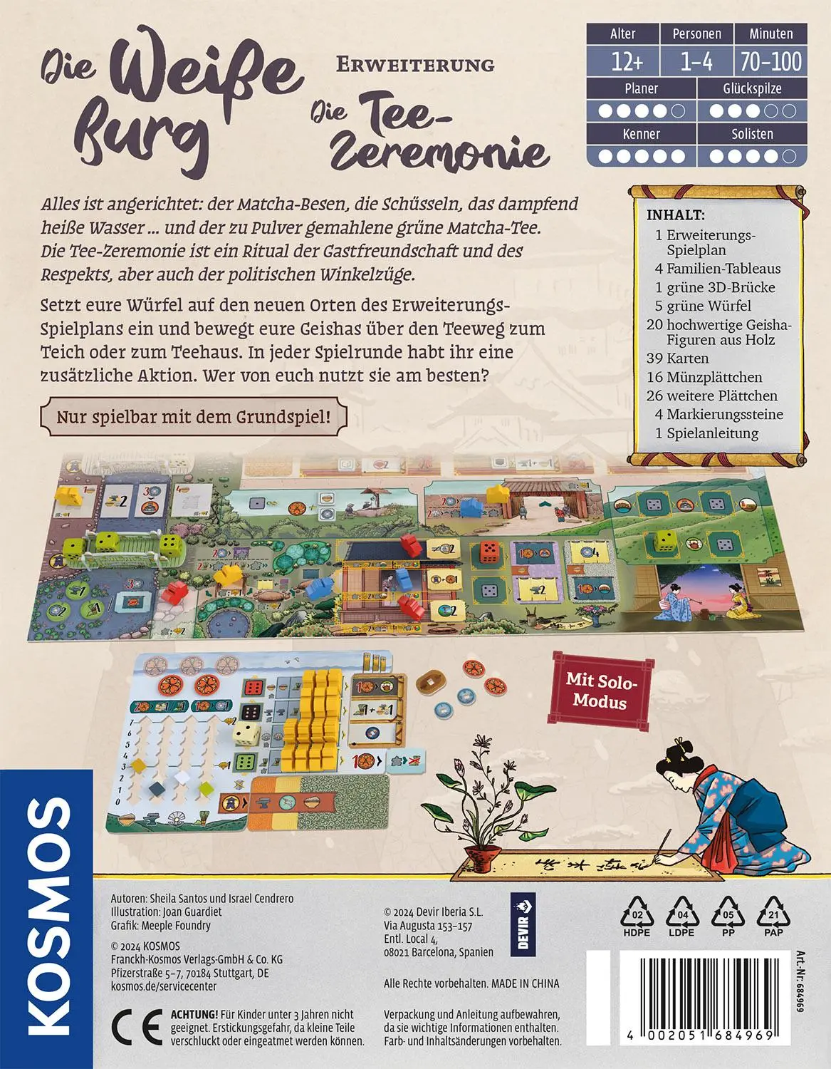 Rückseite: 4002051684969 | Die Weiße Burg - Erw. Die Tee-Zeremonie | Spiel | Santos (u. a.)