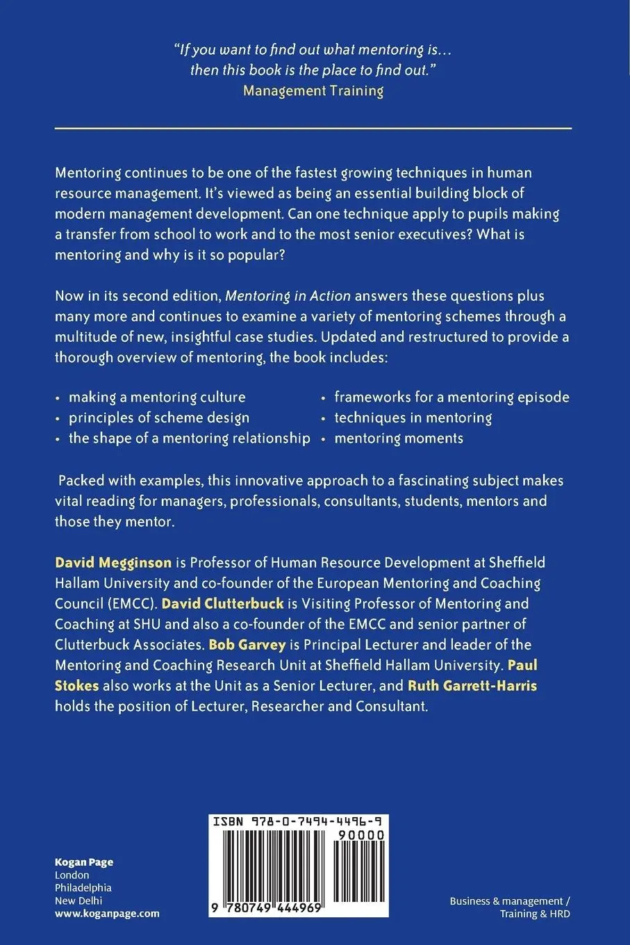 Rückseite: 9780749444969 | Mentoring in Action | A Practical Guide for Managers | Taschenbuch