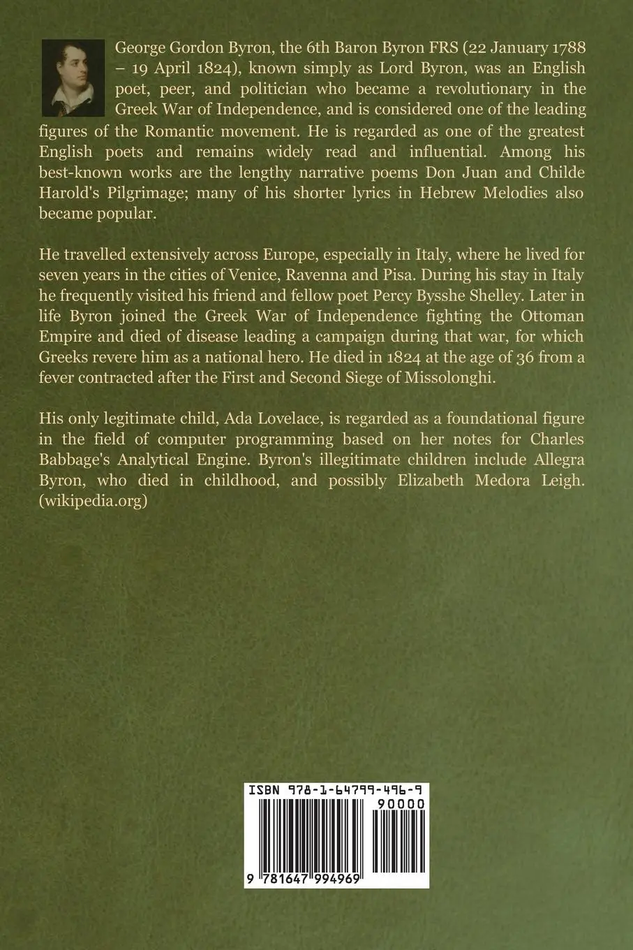 Rückseite: 9781647994969 | Childe Harold's Pilgrimage | Lord Byron | Taschenbuch | Englisch