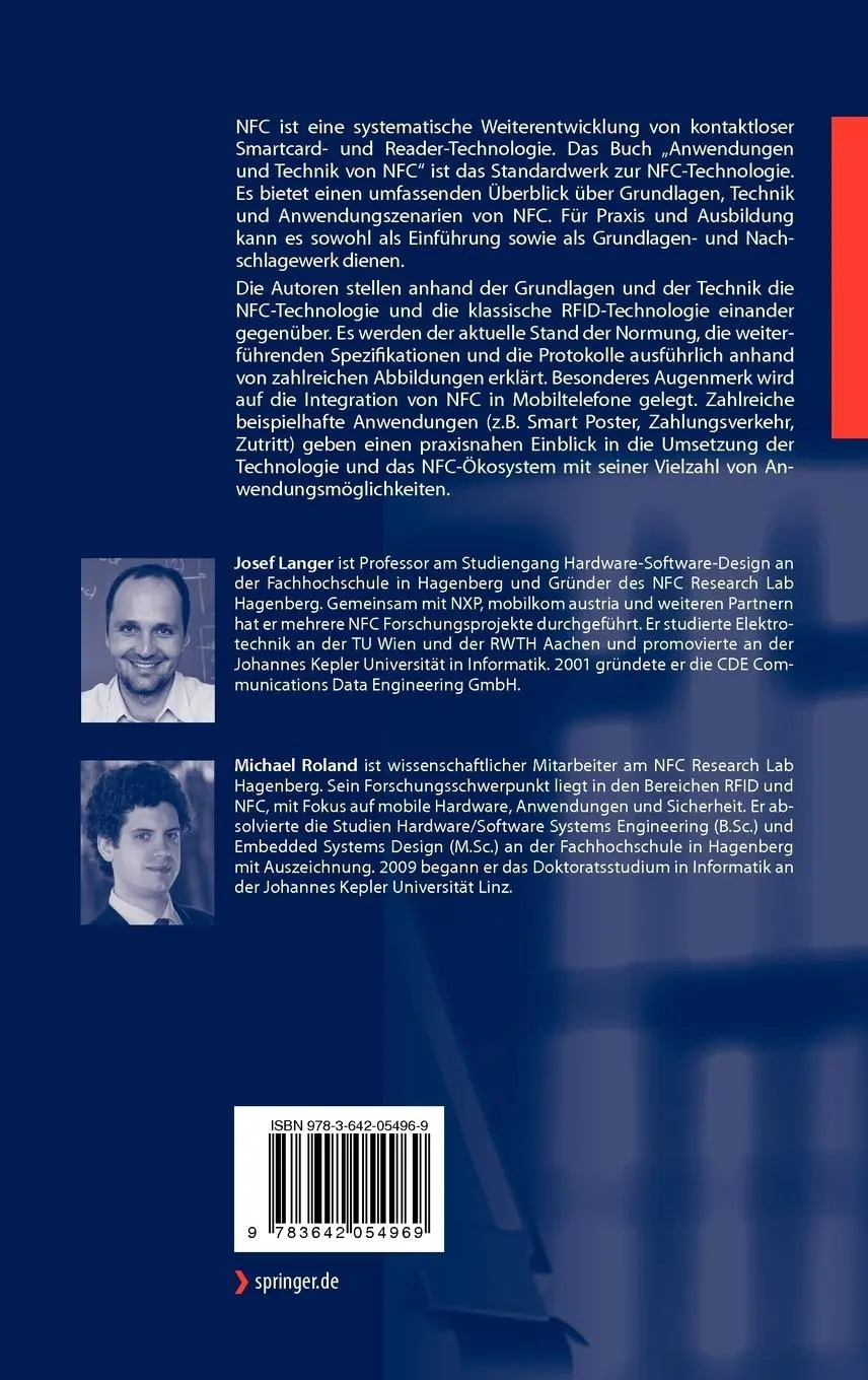 Rückseite: 9783642054969 | Anwendungen und Technik von Near Field Communication (NFC) | Buch | xx