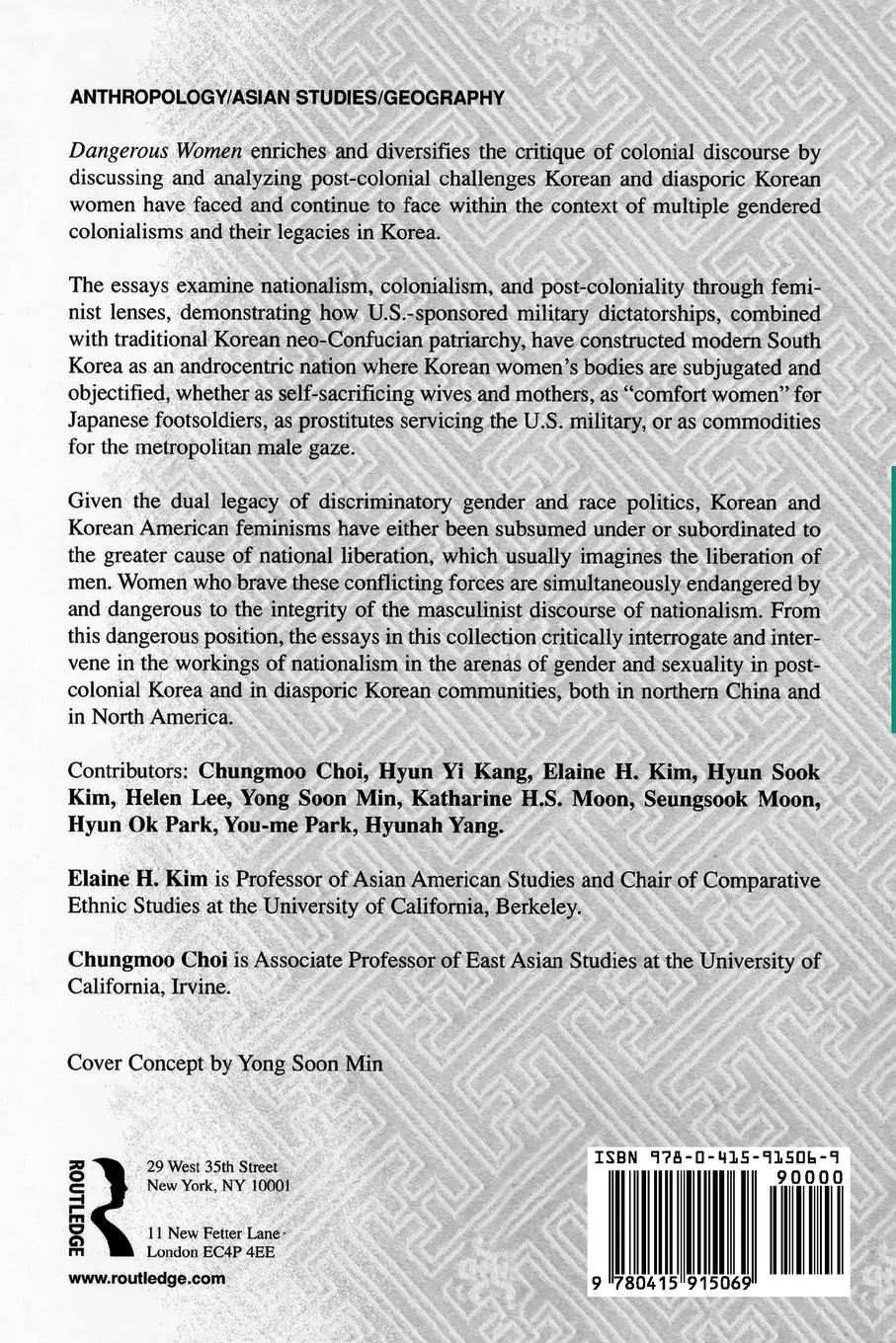 Rückseite: 9780415915069 | Dangerous Women | Gender and Korean Nationalism | Kim (u. a.) | Buch