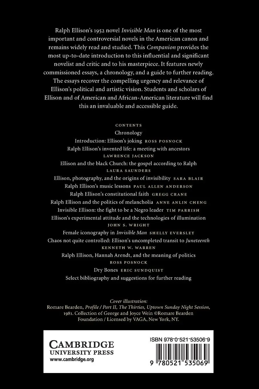 Rückseite: 9780521535069 | The Cambridge Companion to Ralph Ellison | Ross Posnock | Taschenbuch