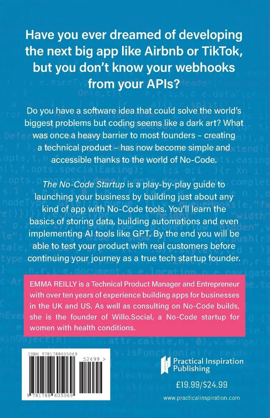 Rückseite: 9781788605069 | The No-Code Startup | The complete guide to building apps without code