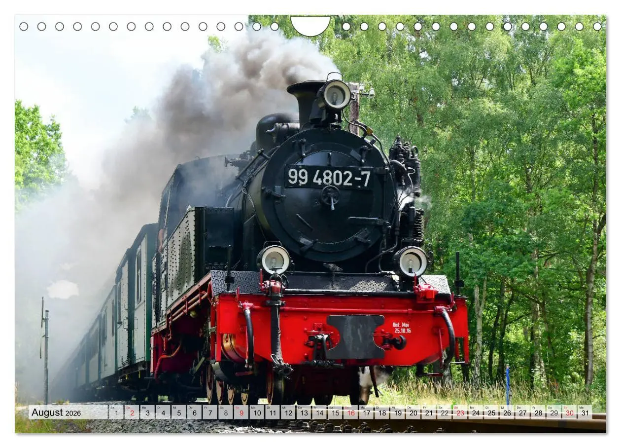 Bild: 9783457815069 | Mit Dampf über die Insel Rügen (Wandkalender 2026 DIN A4 quer),...