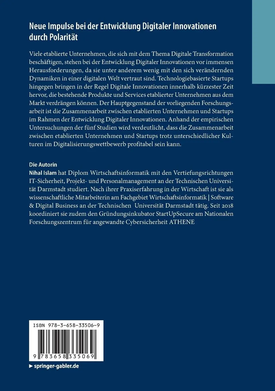 Rückseite: 9783658335069 | Neue Impulse bei der Entwicklung Digitaler Innovationen durch...