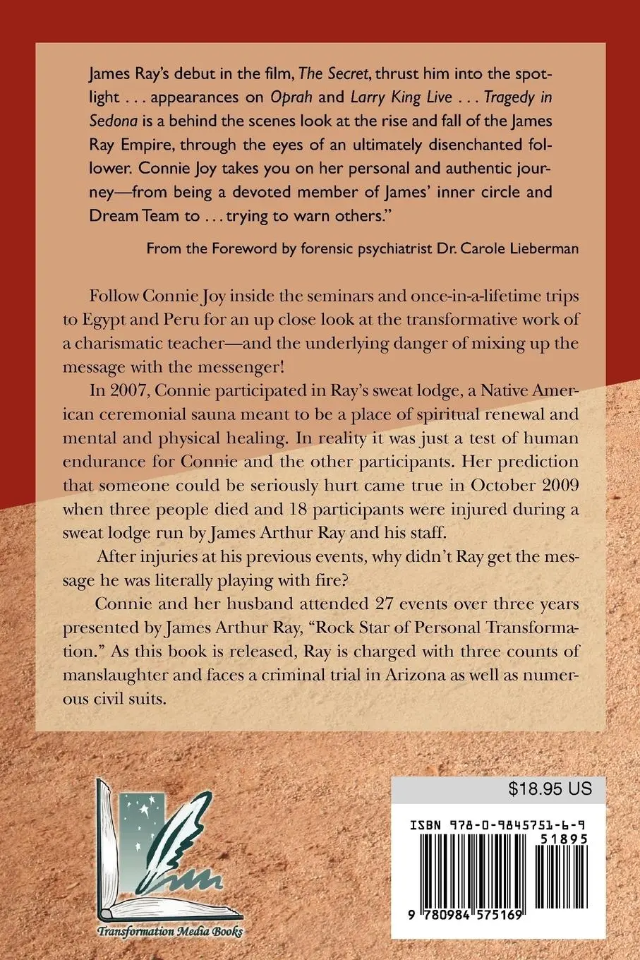 Rückseite: 9780984575169 | Tragedy in Sedona | My Life in James Arthur Ray's Inner Circle | Joy