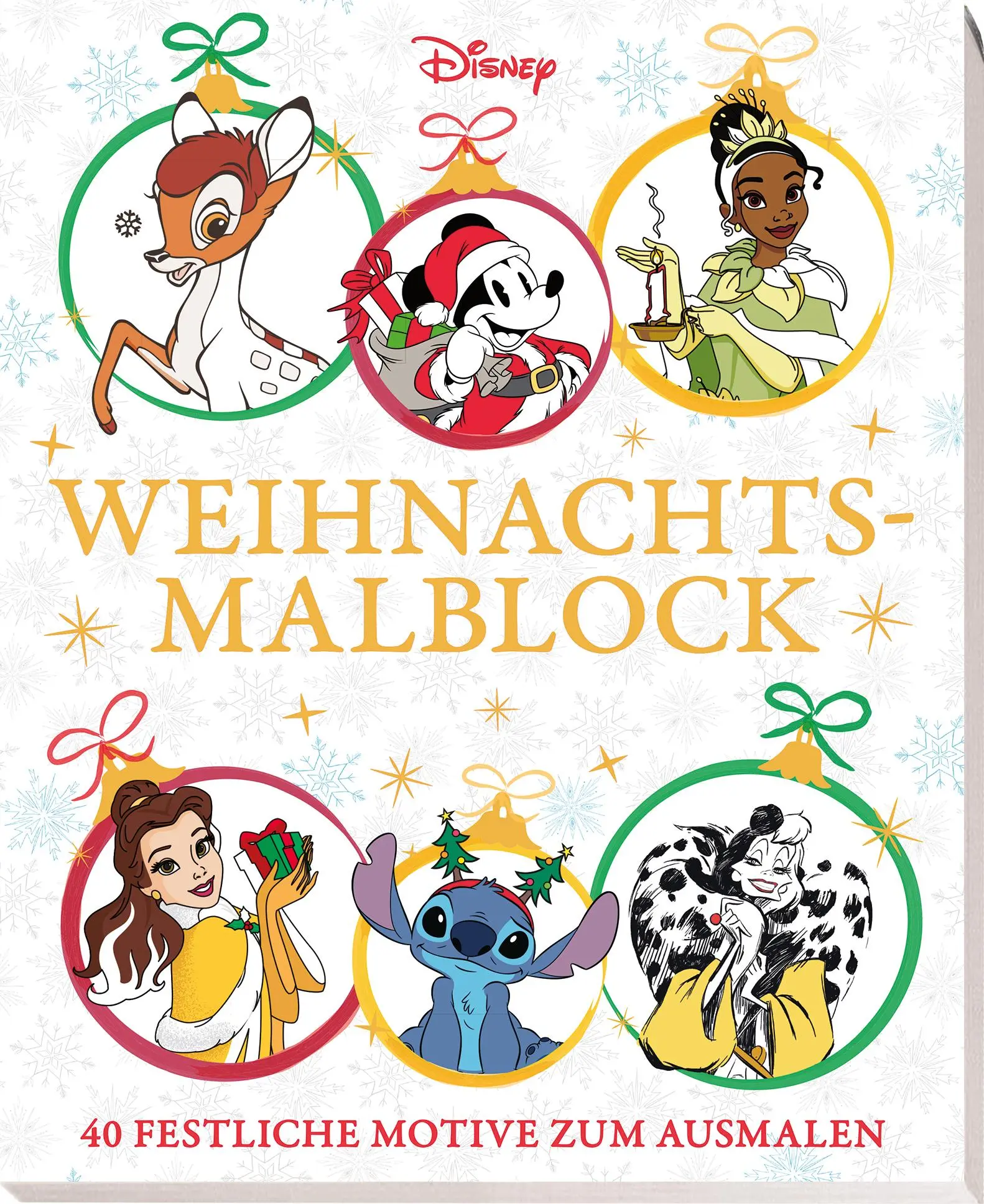 Cover: 9783833245169 | Disney: Weihnachtsmalblock: 40 festliche Motive zum Ausmalen | Buch