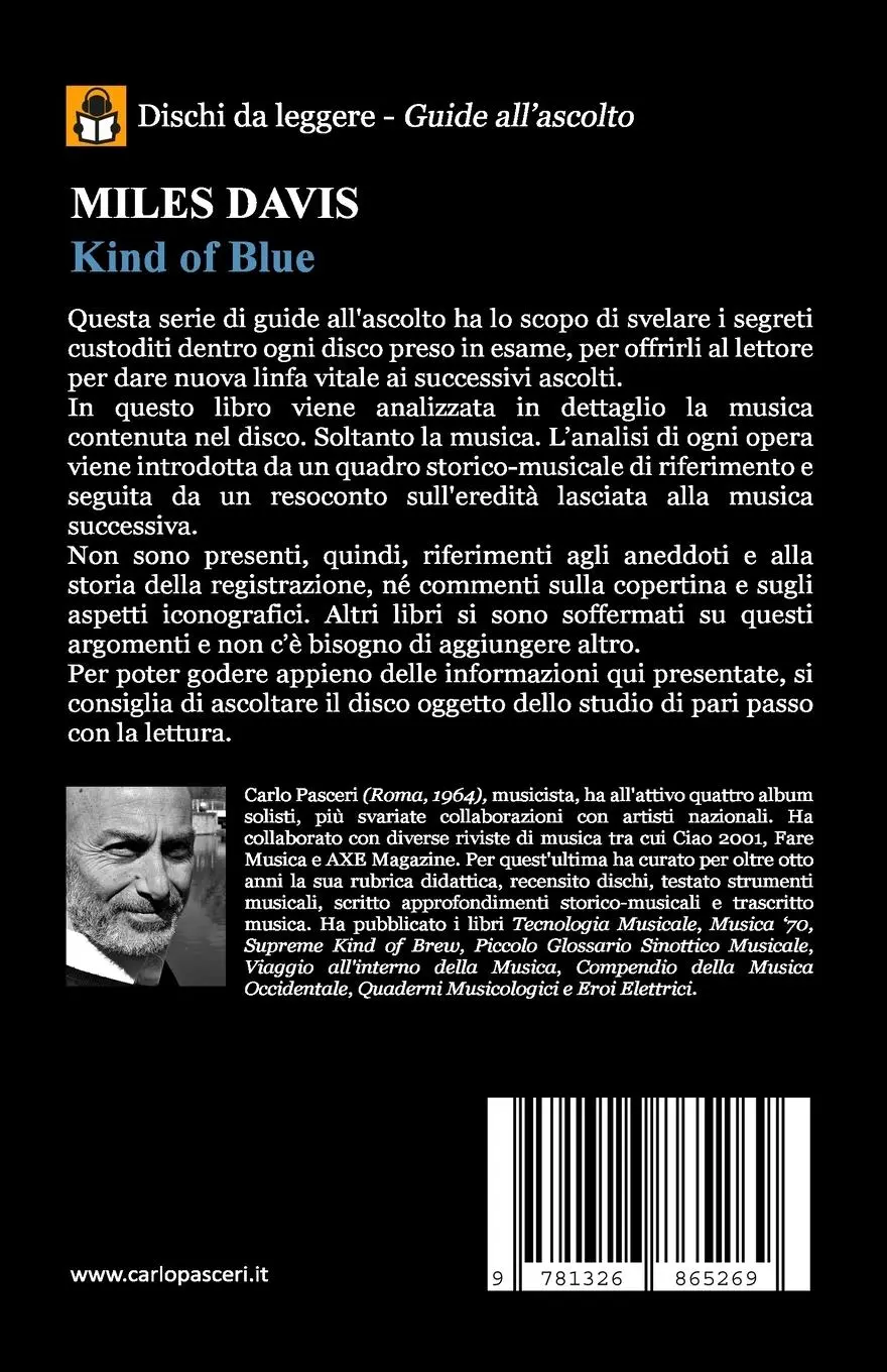 Rückseite: 9781326865269 | Miles Davis - Kind of Blue (Dischi da leggere) | Carlo Pasceri | Buch