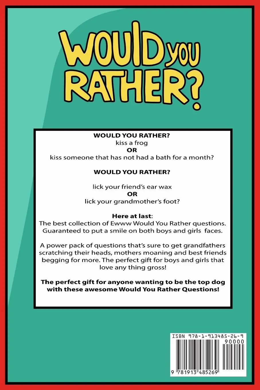 Rückseite: 9781913485269 | Would You Rather Ewww Version | Billy Chuckle | Taschenbuch | Englisch