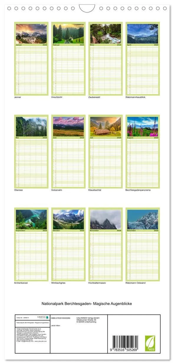 Bild: 9783516505269 | Familienplaner 2026 - Nationalpark Berchtesgaden- Magische...