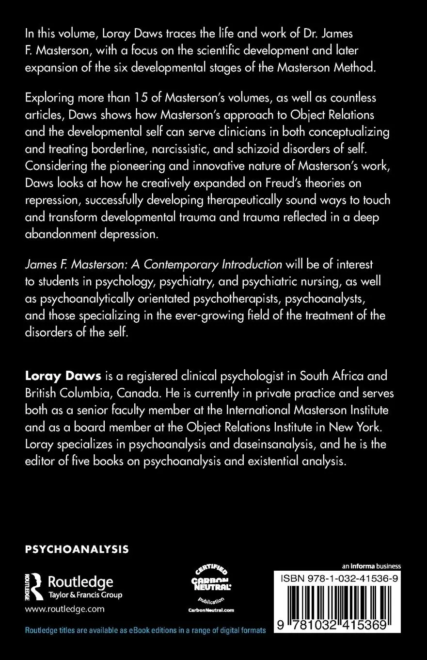 Rückseite: 9781032415369 | James F. Masterson | A Contemporary Introduction | Loray Daws | Buch