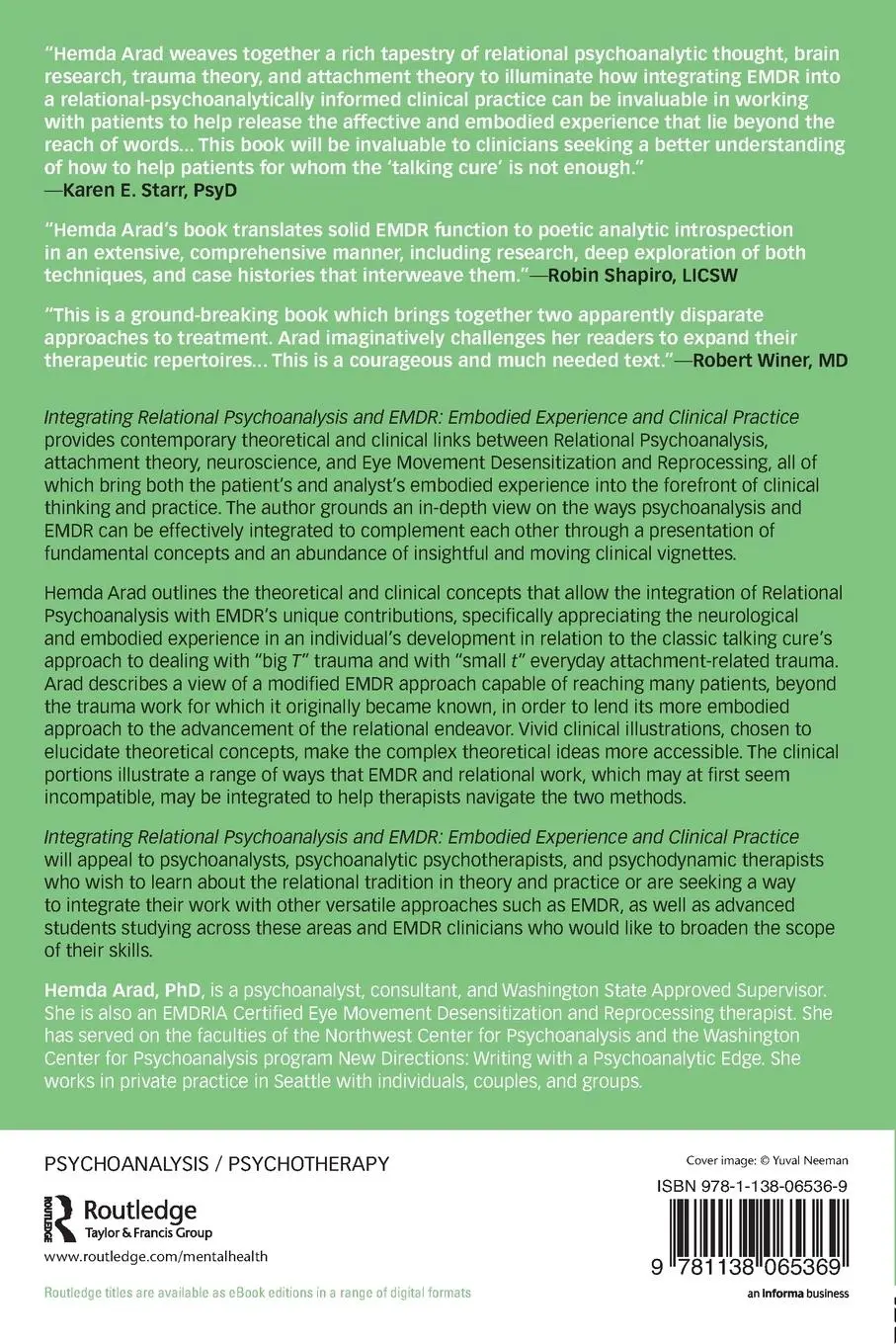 Rückseite: 9781138065369 | Integrating Relational Psychoanalysis and EMDR | Hemda Arad | Buch