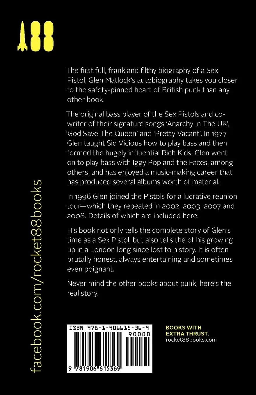Rückseite: 9781906615369 | I Was a Teenage Sex Pistol | Glen Matlock | Taschenbuch | Englisch