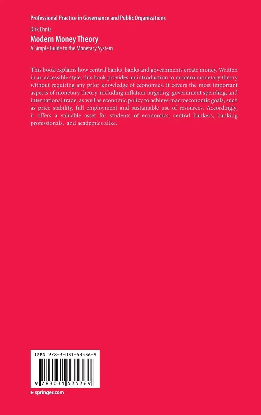 Rückseite: 9783031535369 | Modern Money Theory | A Simple Guide to the Monetary System | Ehnts