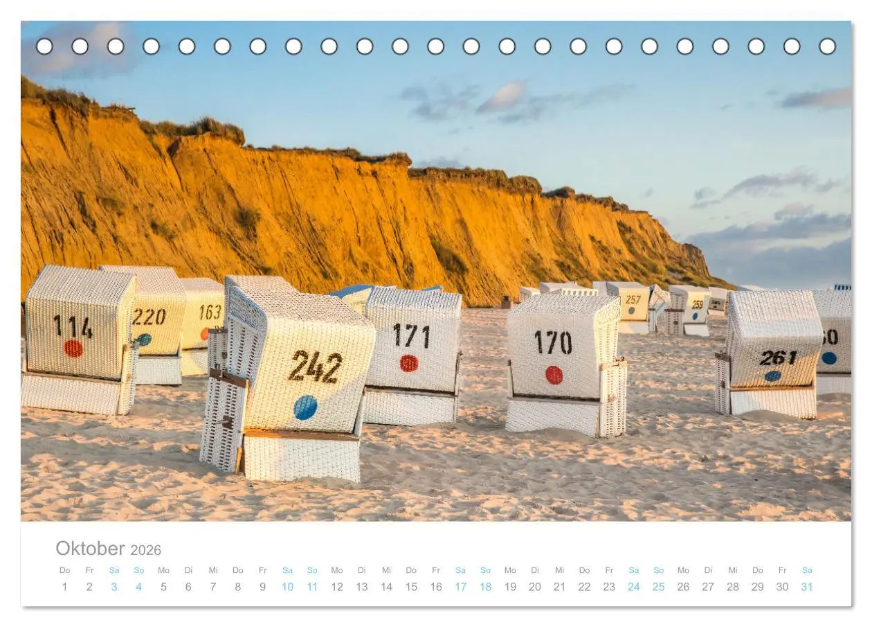 Bild: 9783457335369 | Sylt süchtig (Tischkalender 2026 DIN A5 quer), CALVENDO Monatskalender