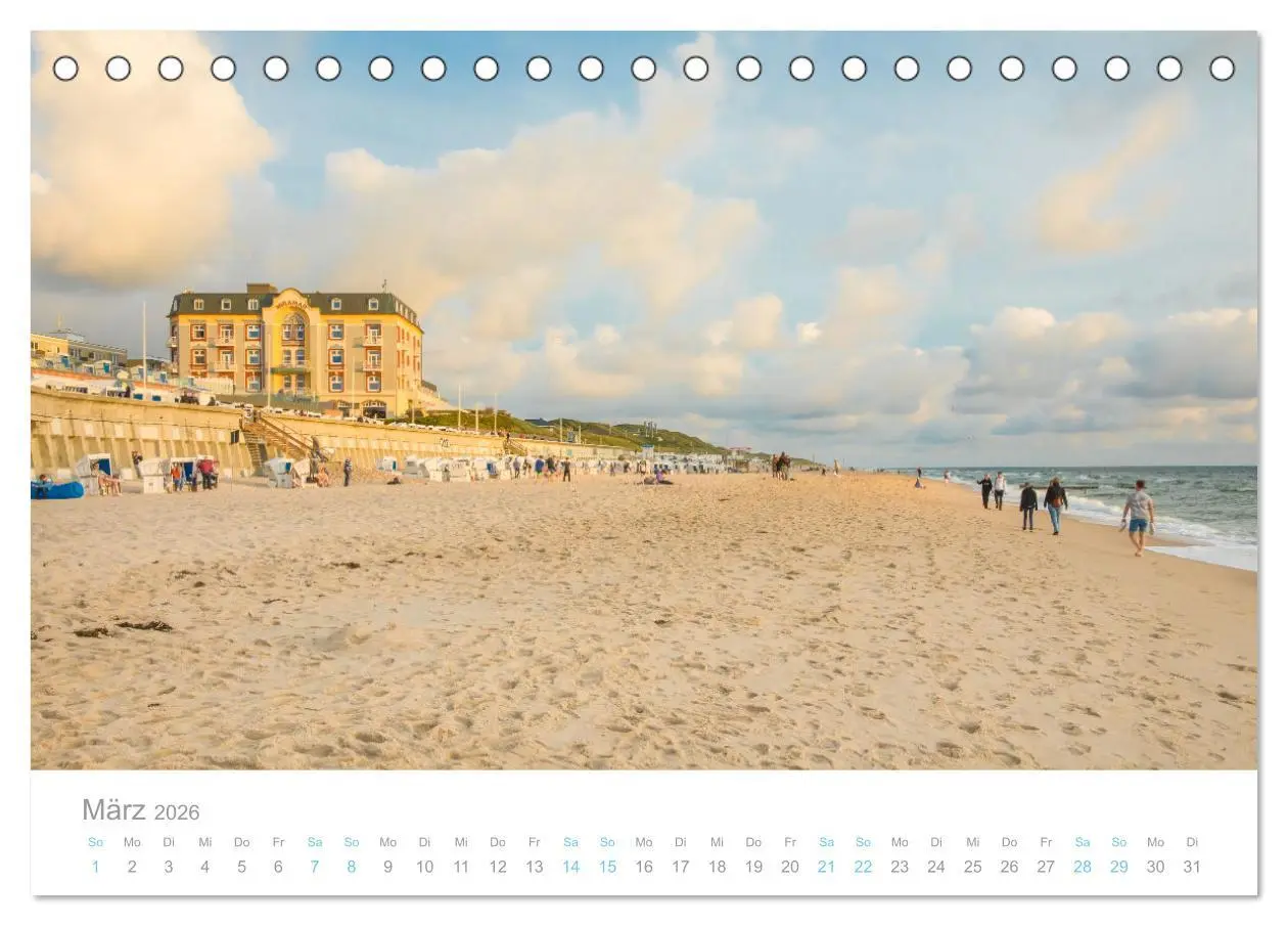 Bild: 9783457335369 | Sylt süchtig (Tischkalender 2026 DIN A5 quer), CALVENDO Monatskalender