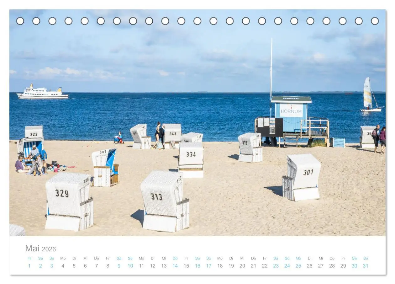 Bild: 9783457335369 | Sylt süchtig (Tischkalender 2026 DIN A5 quer), CALVENDO Monatskalender