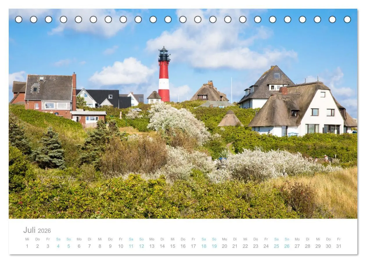Bild: 9783457335369 | Sylt süchtig (Tischkalender 2026 DIN A5 quer), CALVENDO Monatskalender