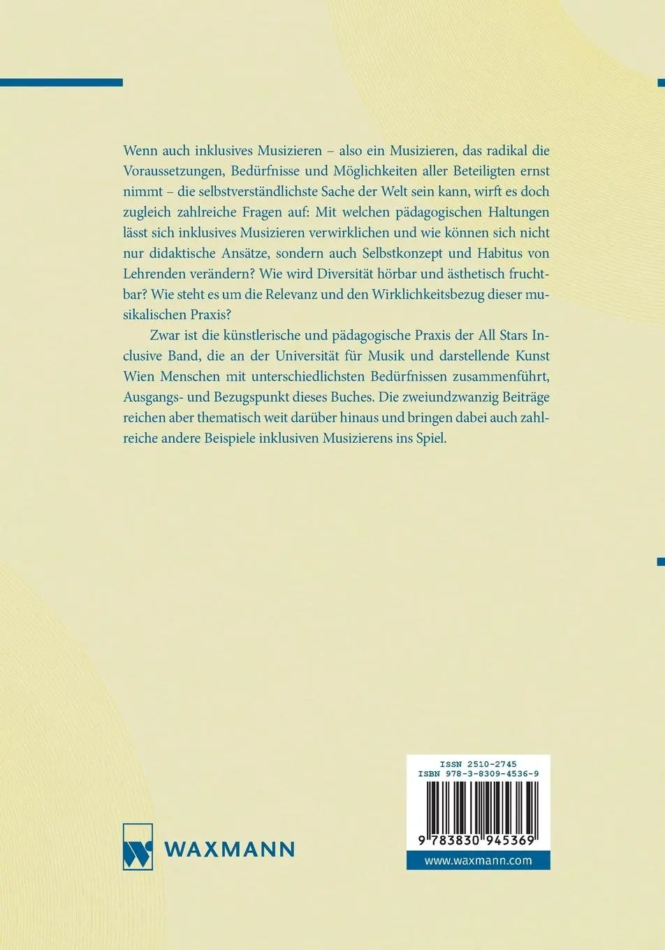 Rückseite: 9783830945369 | Inklusives Musizieren | Beate Hennenberg (u. a.) | Taschenbuch | 2025