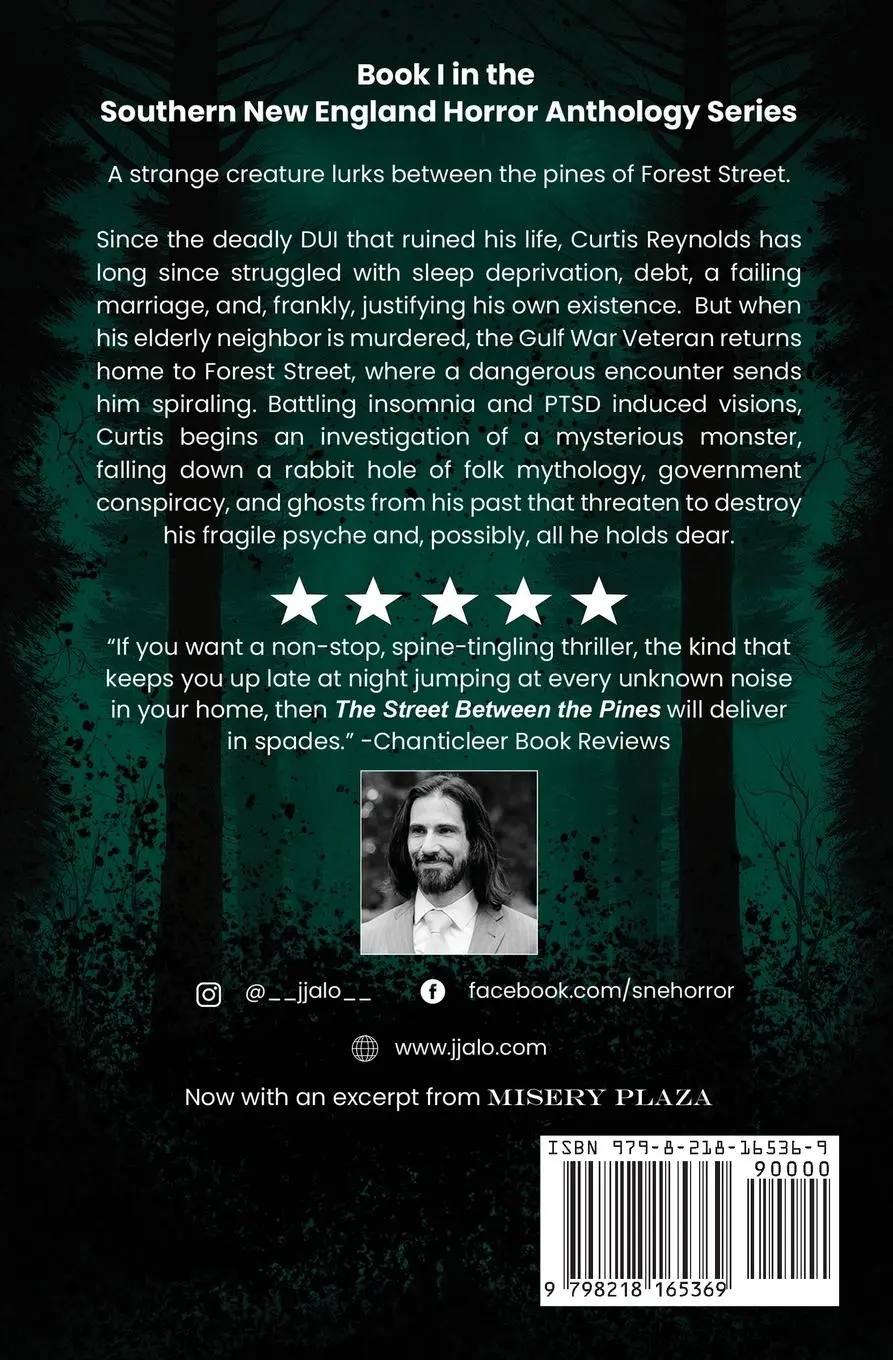 Rückseite: 9798218165369 | The Street Between the Pines | A Southern New England Horror | Alo