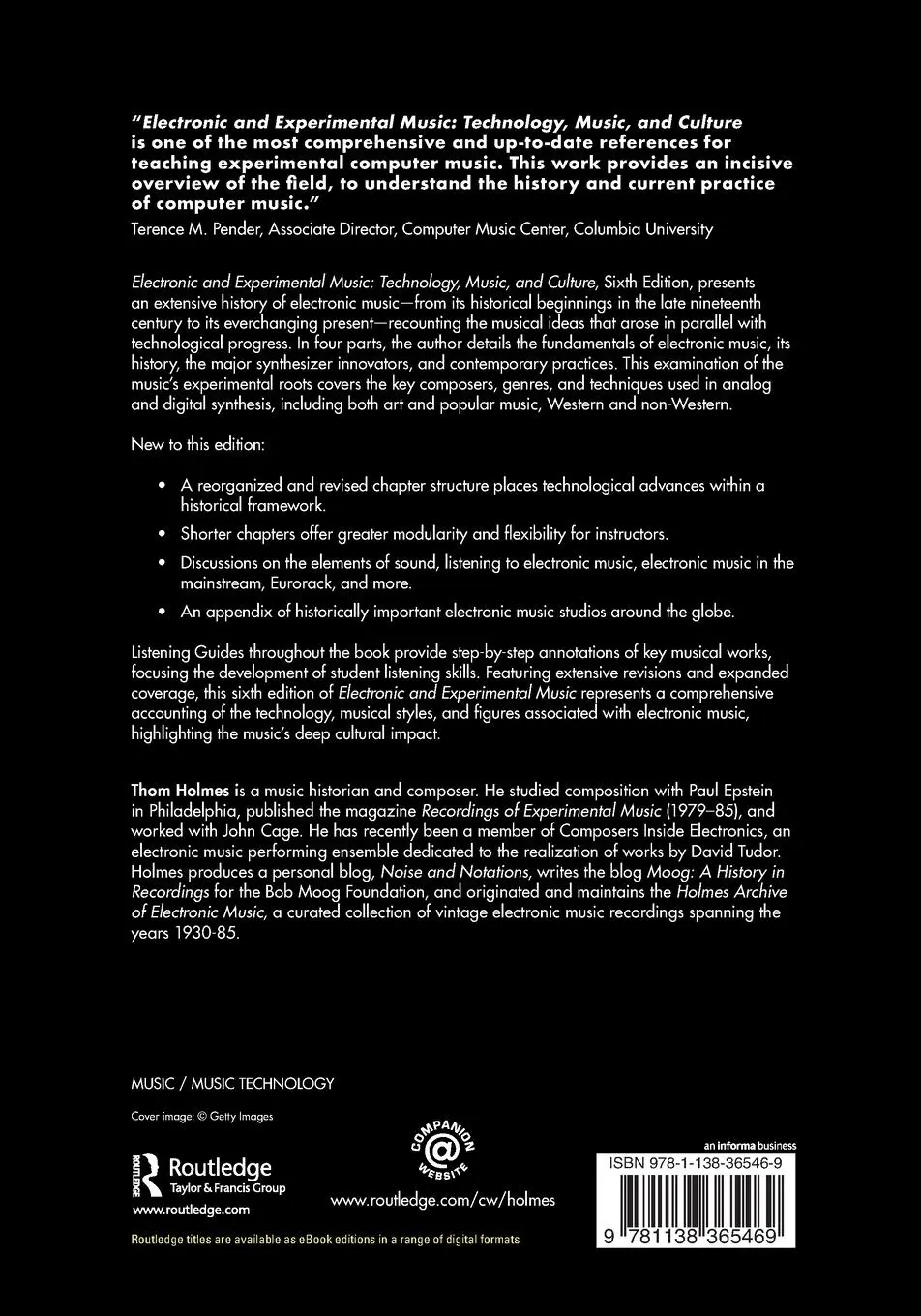 Rückseite: 9781138365469 | Electronic and Experimental Music | Technology, Music, and Culture