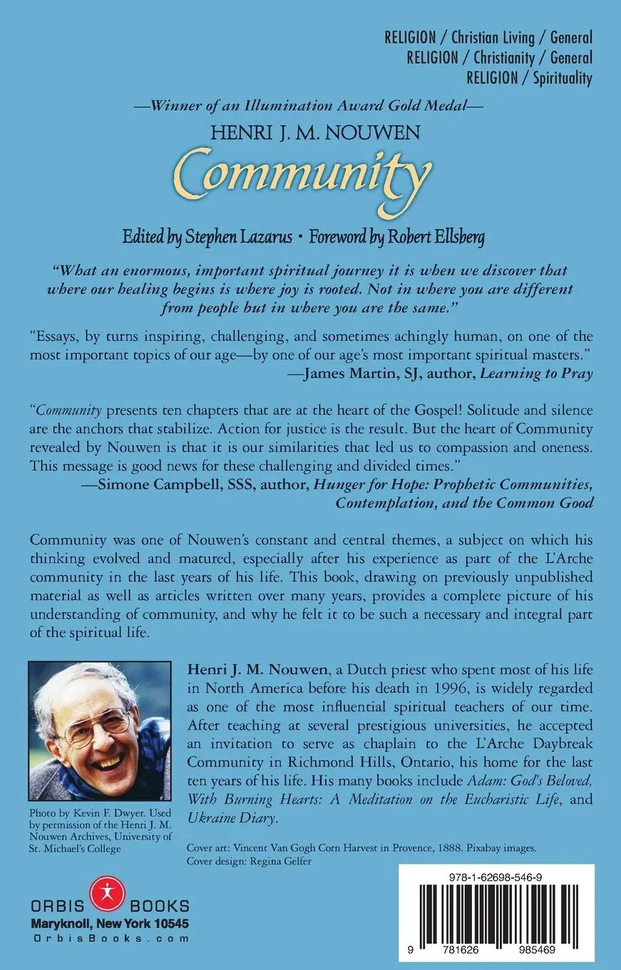 Rückseite: 9781626985469 | Community | Henri J M Nouwen | Taschenbuch | Kartoniert / Broschiert