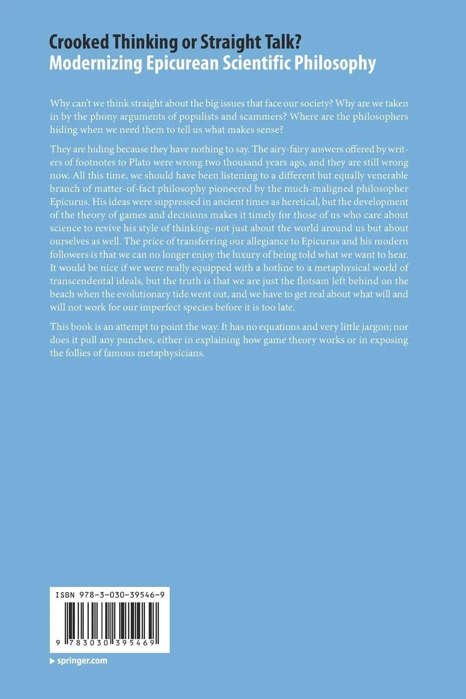 Rückseite: 9783030395469 | Crooked Thinking or Straight Talk? | Ken Binmore | Taschenbuch | x