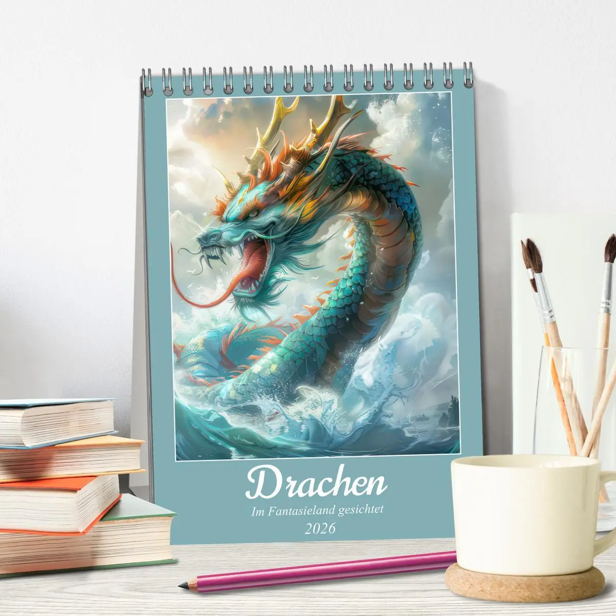 Bild: 9783516265569 | Drachen - Im Fantasieland gesichtet (Tischkalender 2026 DIN A5...