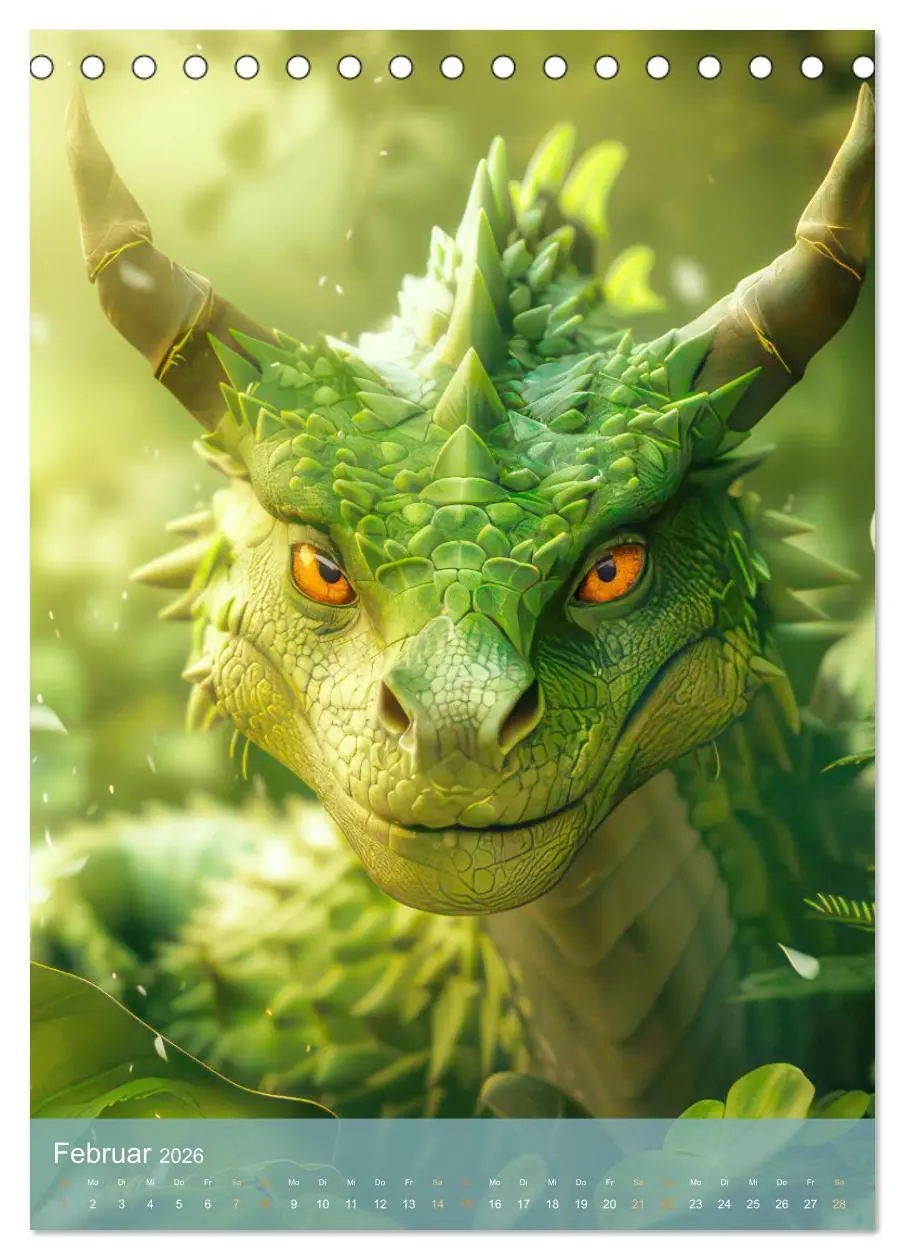 Bild: 9783516265569 | Drachen - Im Fantasieland gesichtet (Tischkalender 2026 DIN A5...