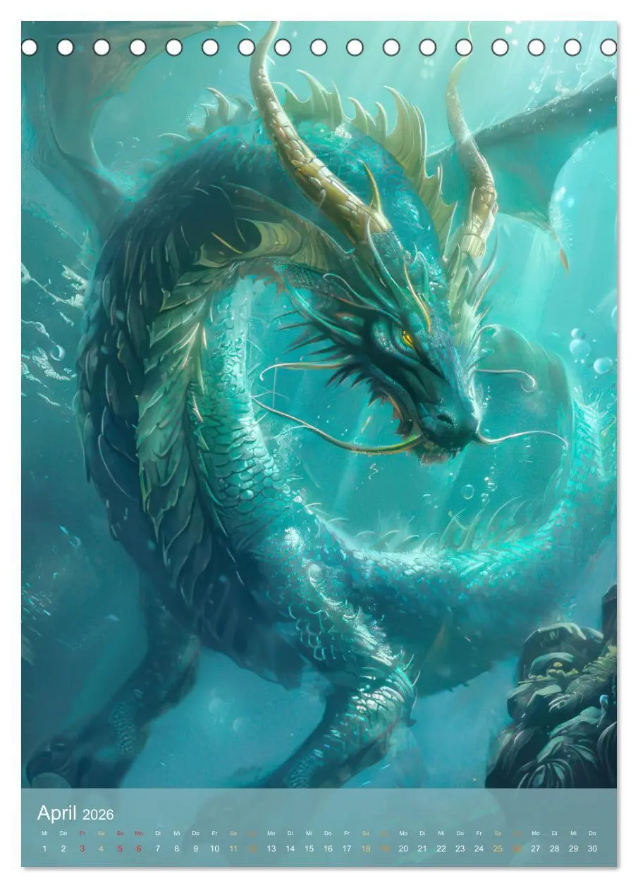 Bild: 9783516265569 | Drachen - Im Fantasieland gesichtet (Tischkalender 2026 DIN A5...