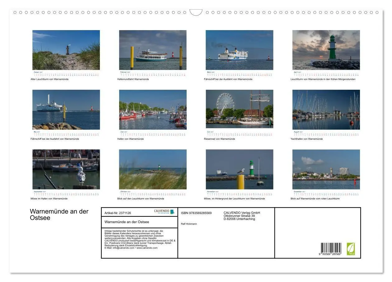 Bild: 9783569285569 | Warnemünde an der Ostsee (Wandkalender 2027 DIN A2 quer), CALVENDO...