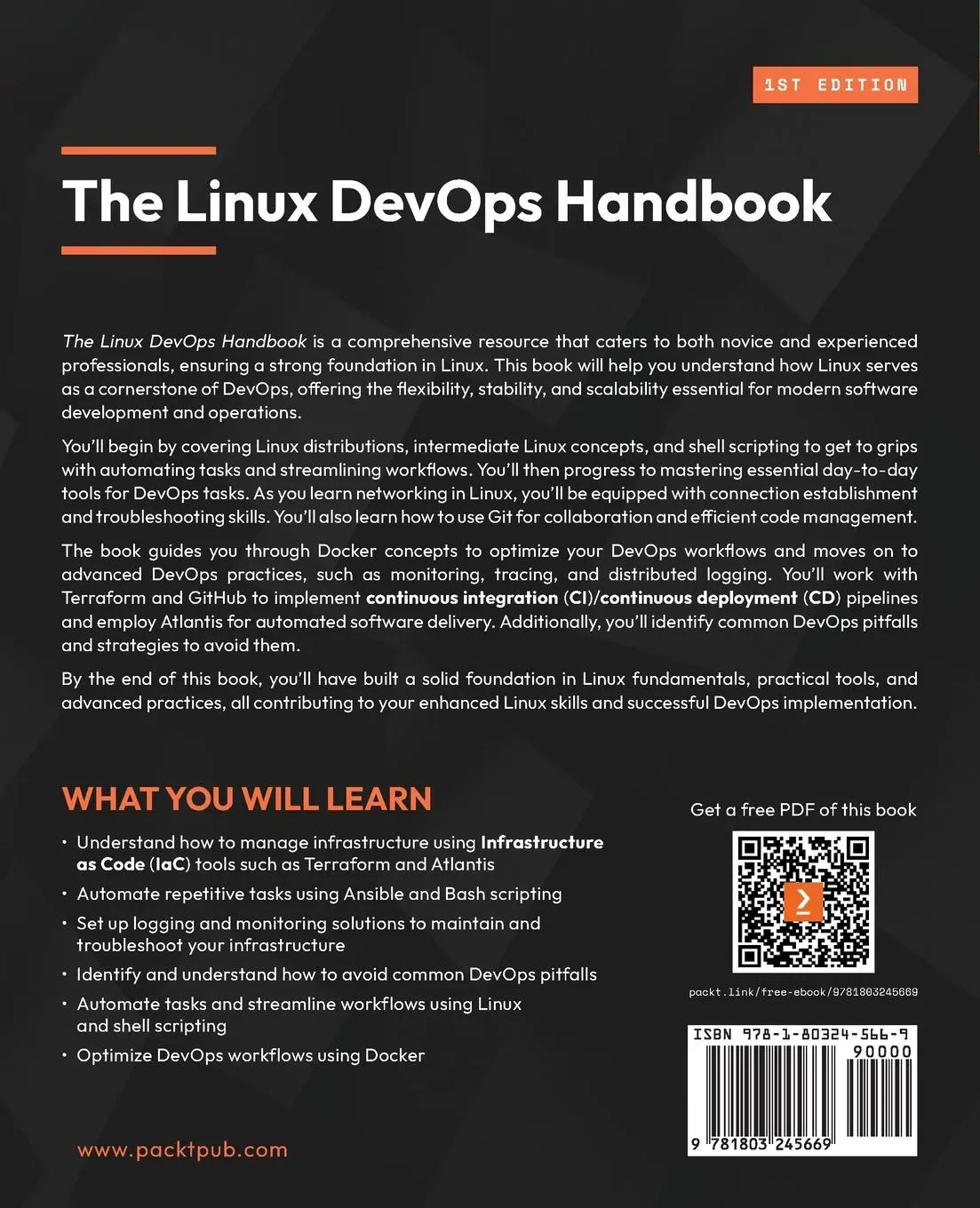 Rückseite: 9781803245669 | The Linux DevOps Handbook | Damian Wojs¿aw (u. a.) | Taschenbuch
