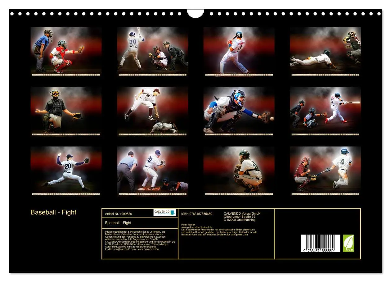 Bild: 9783457855669 | Baseball - Fight (Wandkalender 2026 DIN A3 quer), CALVENDO...