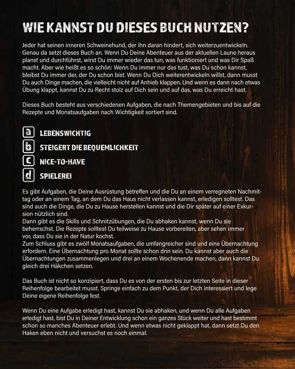 Bild: 9783966645669 | Die Bucket List für echte Bushcrafter | Carsten Bothe | Taschenbuch