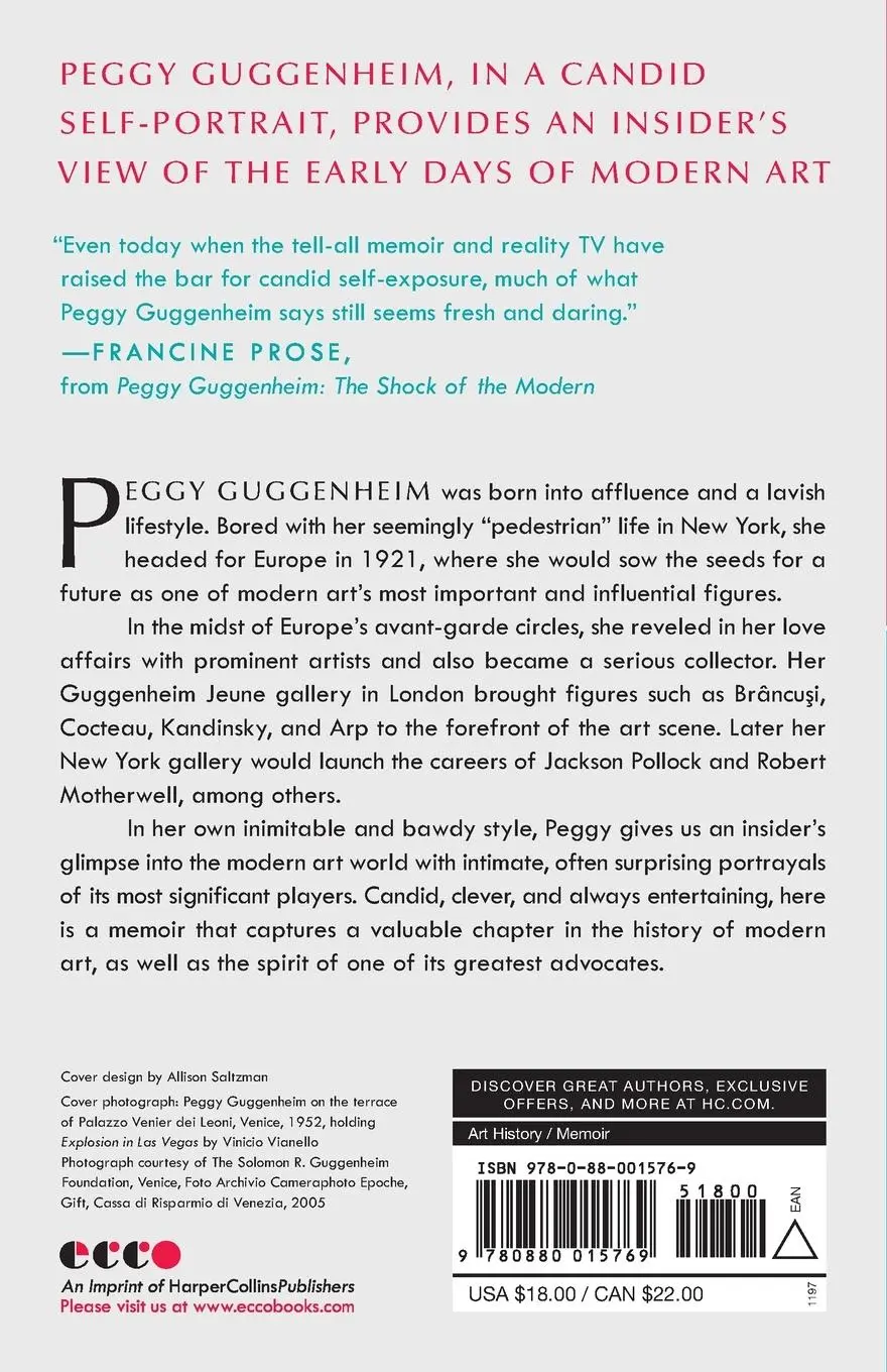 Rückseite: 9780880015769 | Confessions of an Art Addict | Peggy Guggenheim | Taschenbuch | 1997
