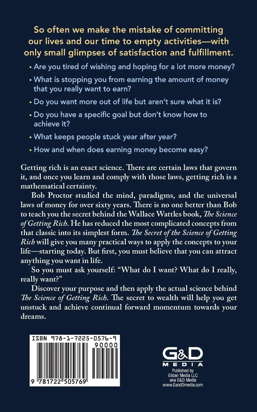 Rückseite: 9781722505769 | The Secret of The Science of Getting Rich | Bob Proctor (u. a.) | Buch